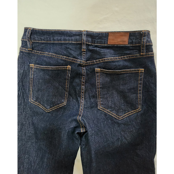 Lands' End Women Dark Denim Mid Rise Straight Jeans Sz 8 - Picture 14 of 14